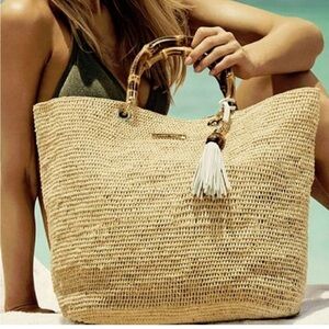 Heidi Klein Savannah Bay Medium Raffia Tote